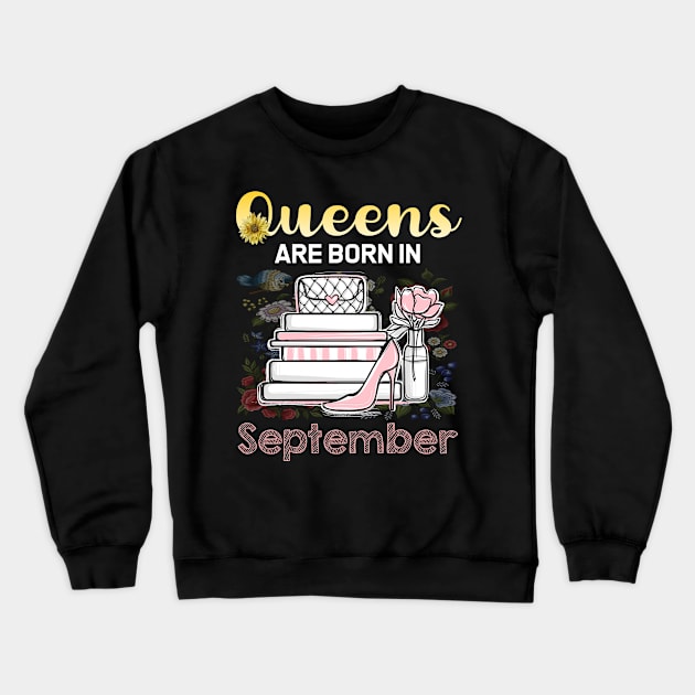 Queen Makeup September Crewneck Sweatshirt by symptomovertake